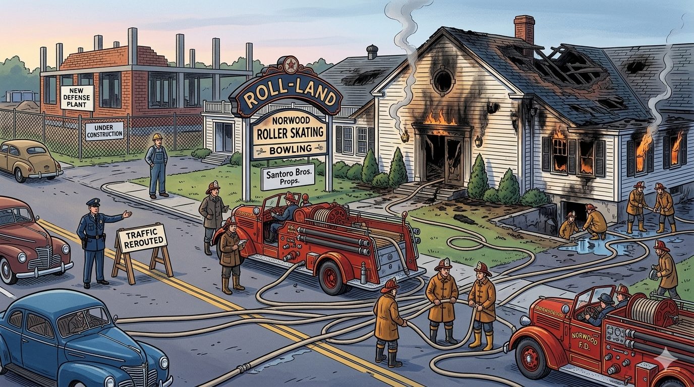 $25,000 Fire at Roll Land in Norwood-This Day In Norwood History-June 9, 1942