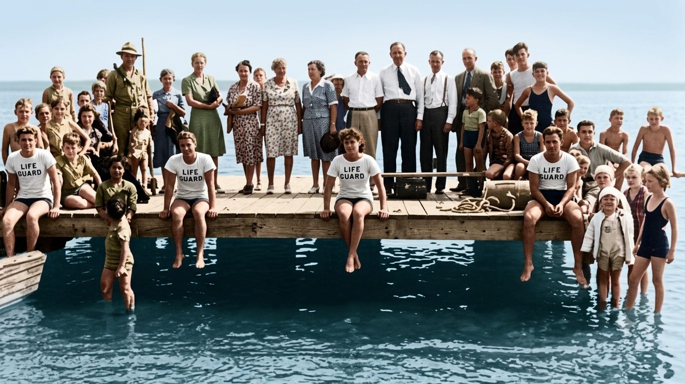 Launch New Raft At Willett Pond-This Day In Norwood History-July 27, 1945