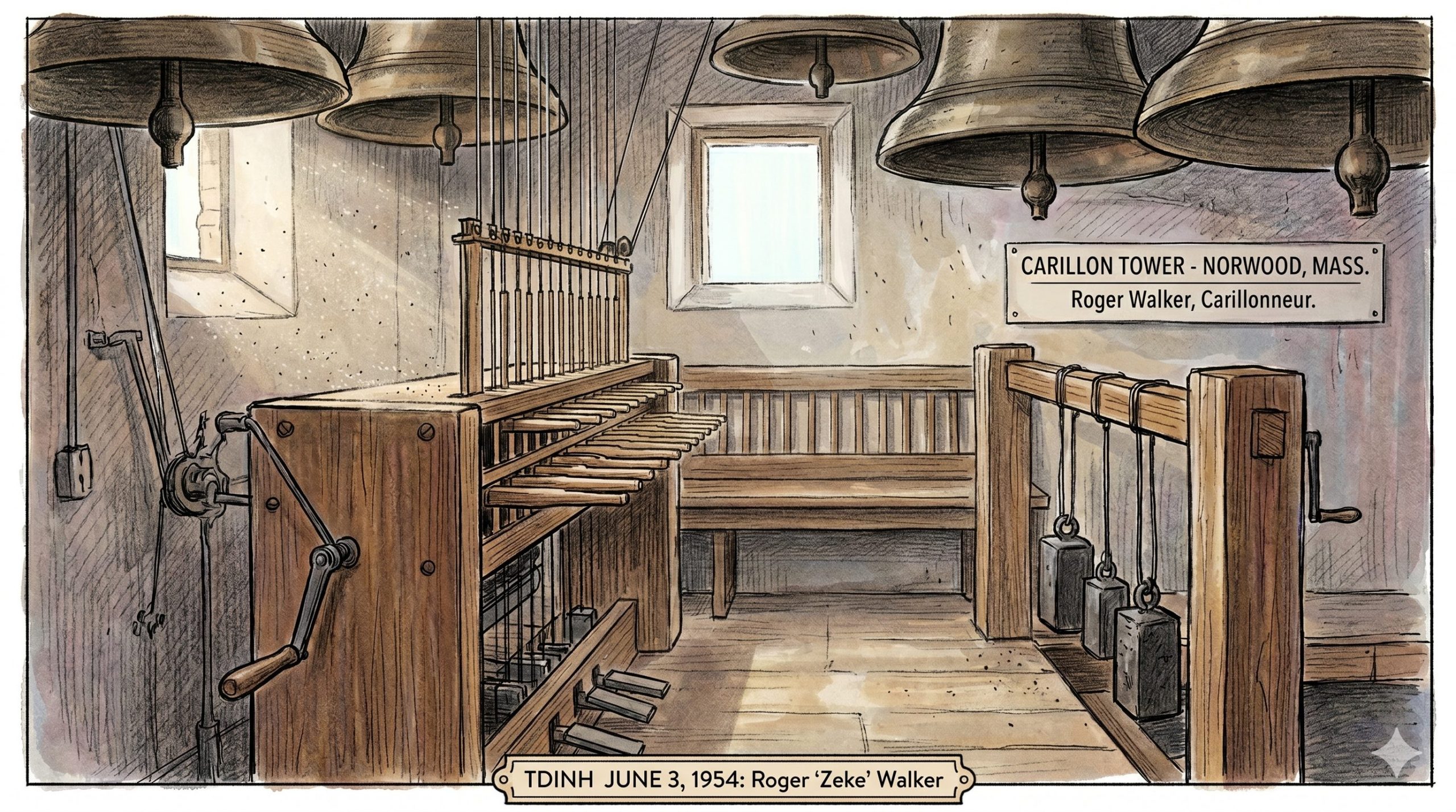 Roger Walker, Norwood’s Blind Carillonneur-June 3, 1954