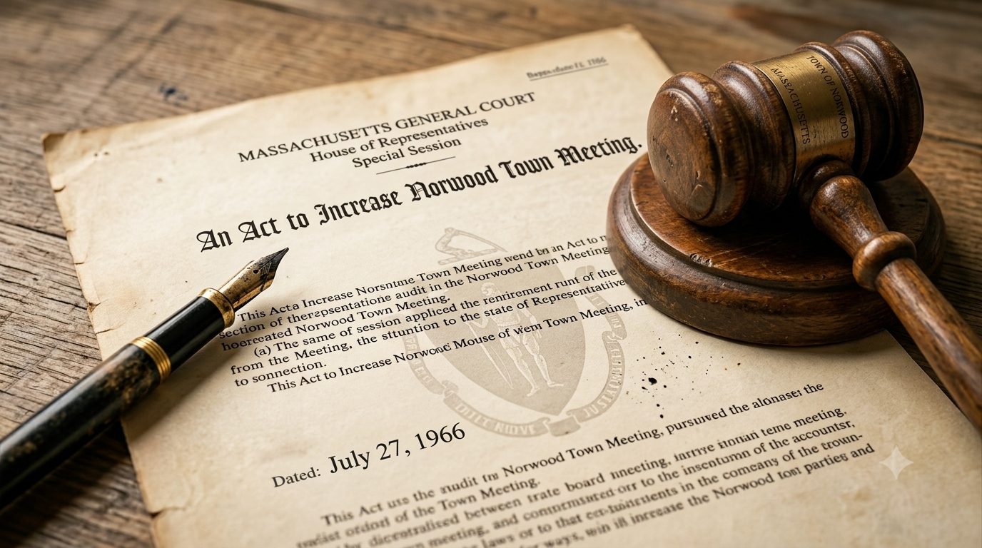 Norwood Meeting Bill Passes-July 27, 1966
