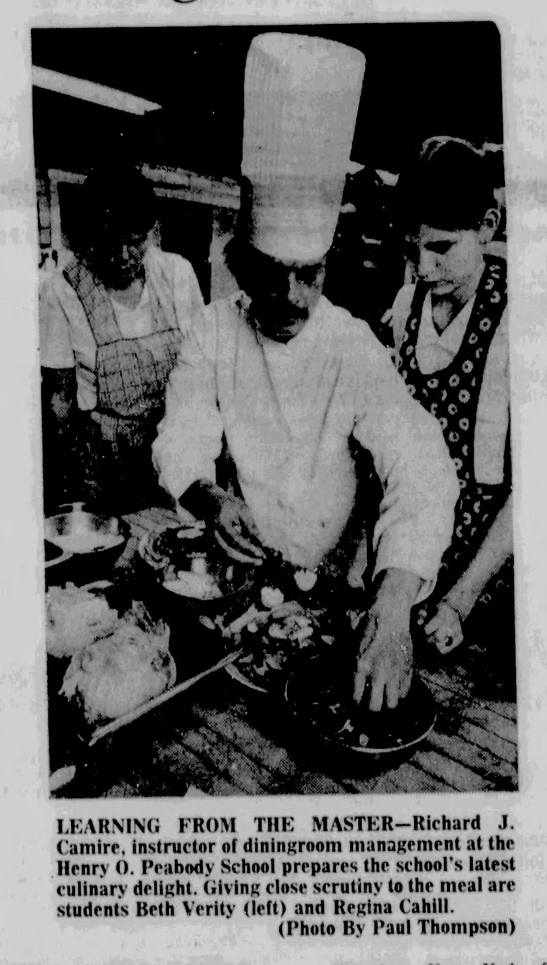 Quality is The Main Ingredient: Inside the Henry O. Peabody School Culinary Arts Program-October 7, 1974