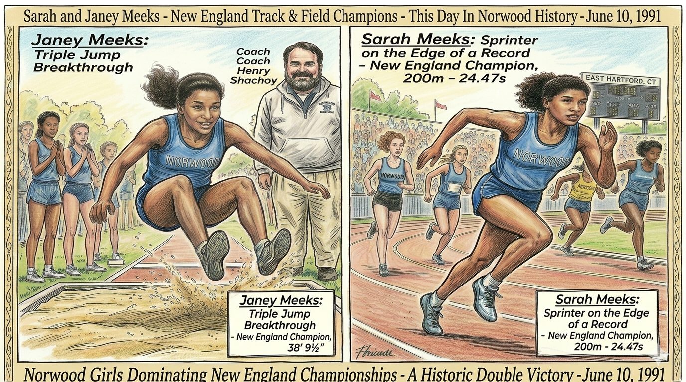 Norwood Girls Dominate New England Track Championships-June 10, 1991