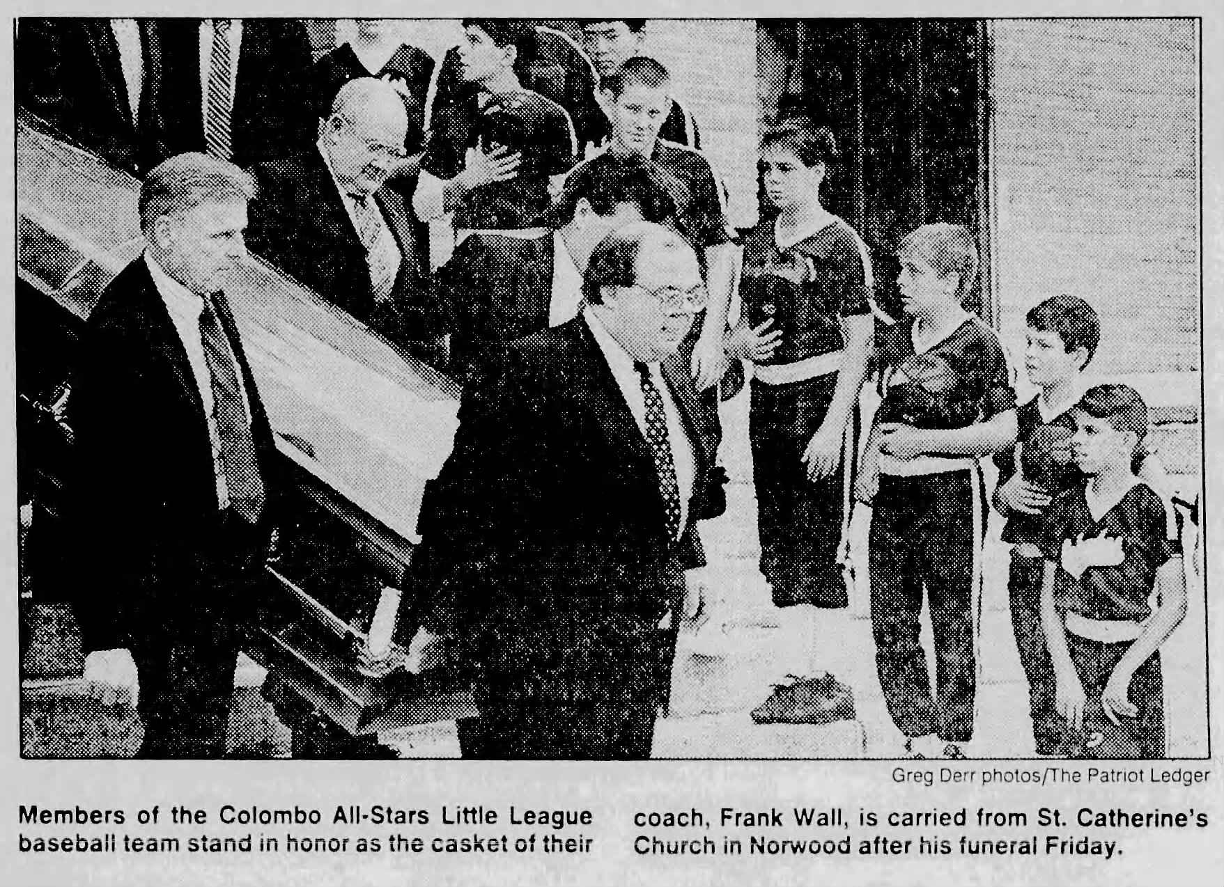 Norwood Mourns and Honors Beloved Coach and Sportswriter Frank Wall-August 10, 1991