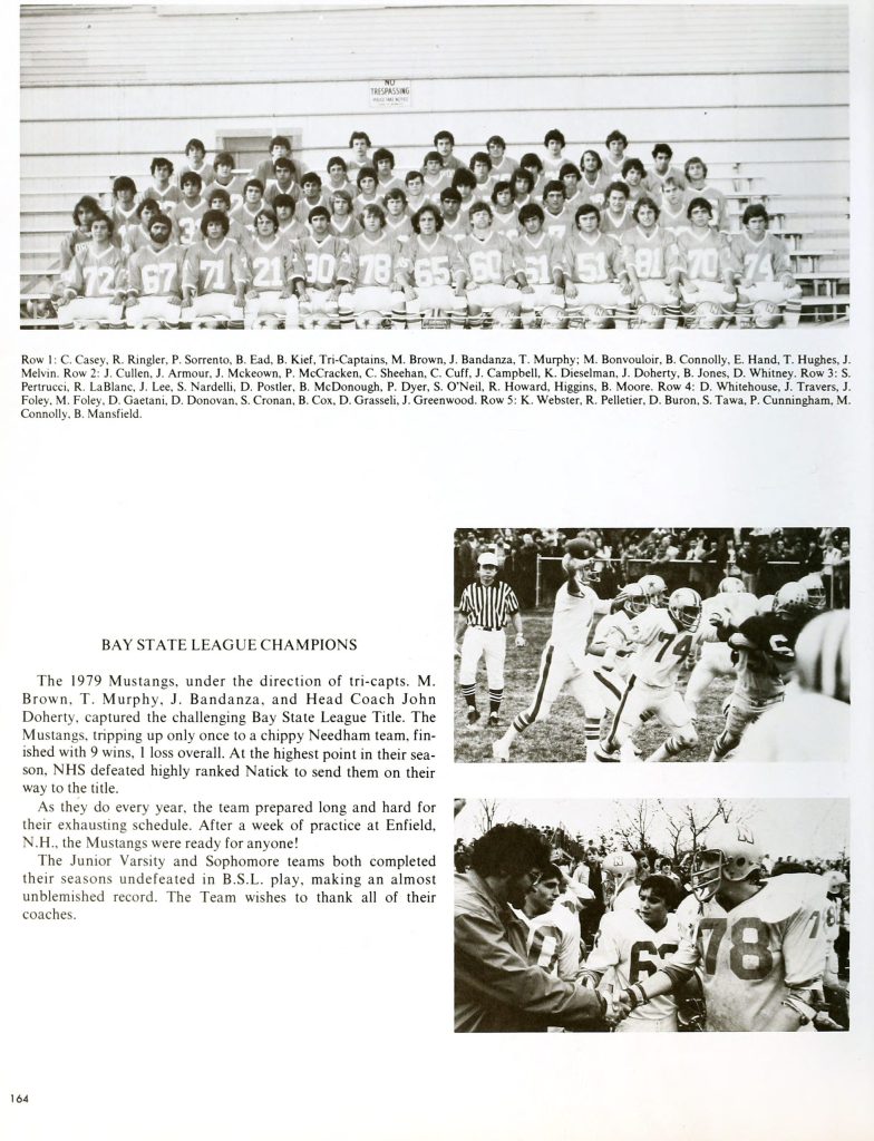 1979-1980 Norwood Mustangs Football Team Photo (1980 TIOT)