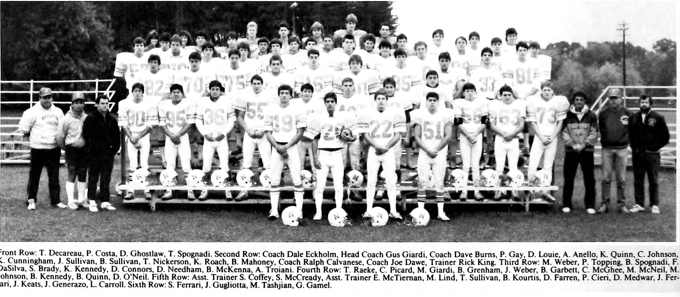 1986-1987 Norwood Mustang Football Team Photo (1987 TIOT)