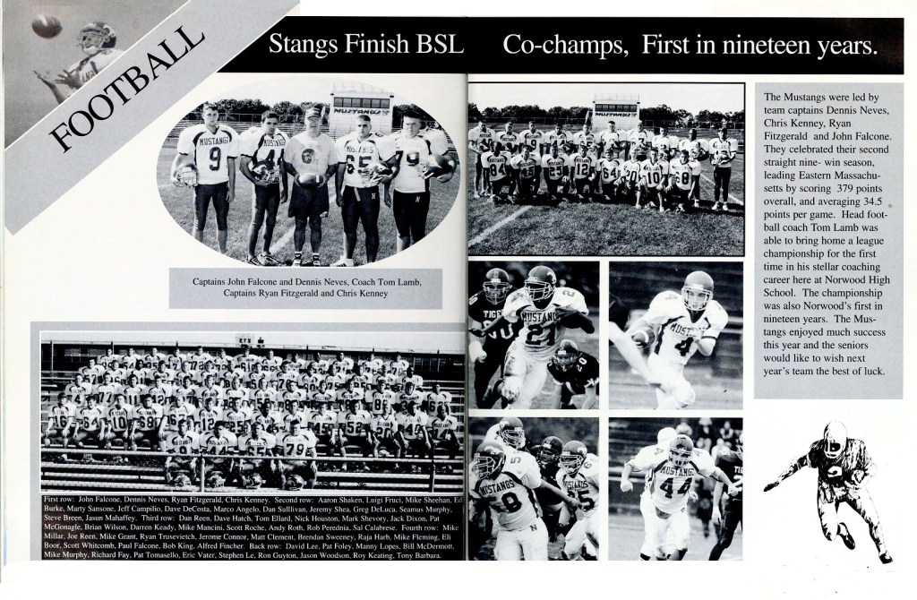 2000-2001 Norwood Mustangs Football Team Photo (2000 TIOT)