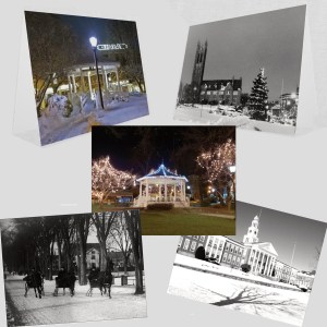 Greeting cards with wintertime Norwood theme