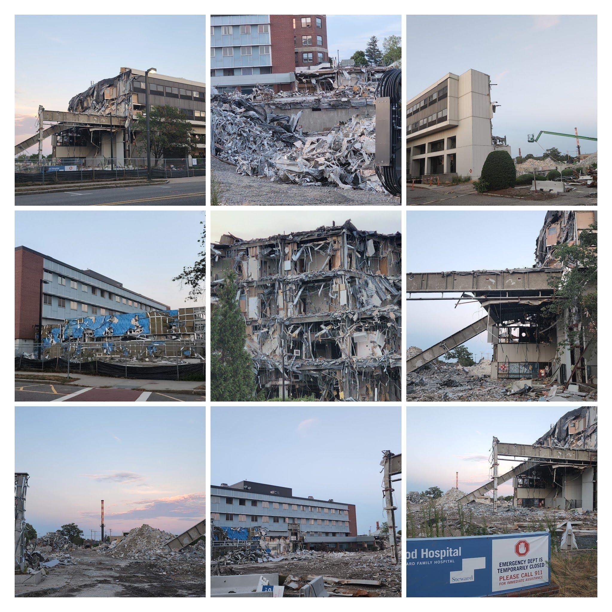 Norwood Hospital Demolition-August 8, 2022