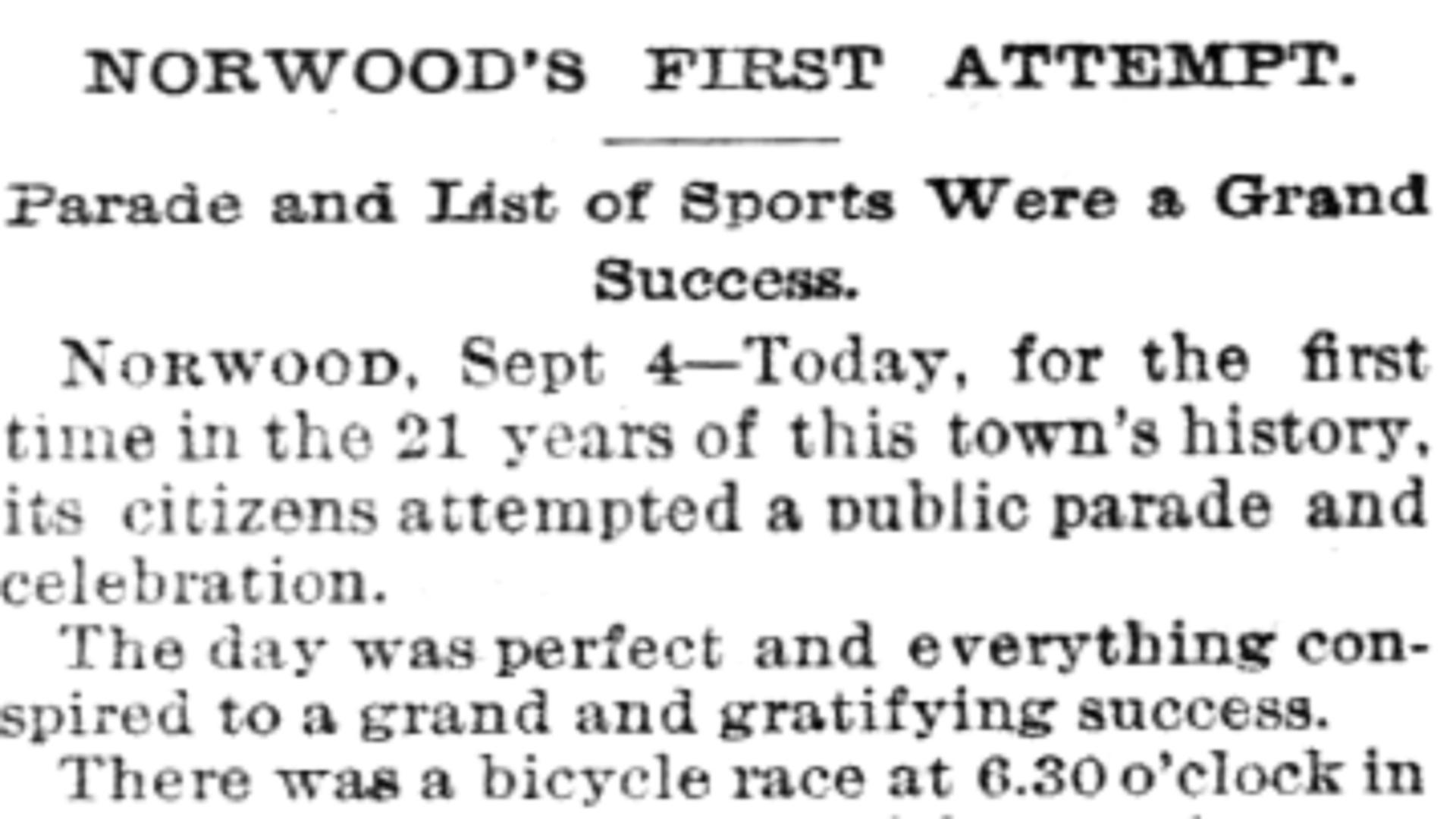 First Norwood Parade