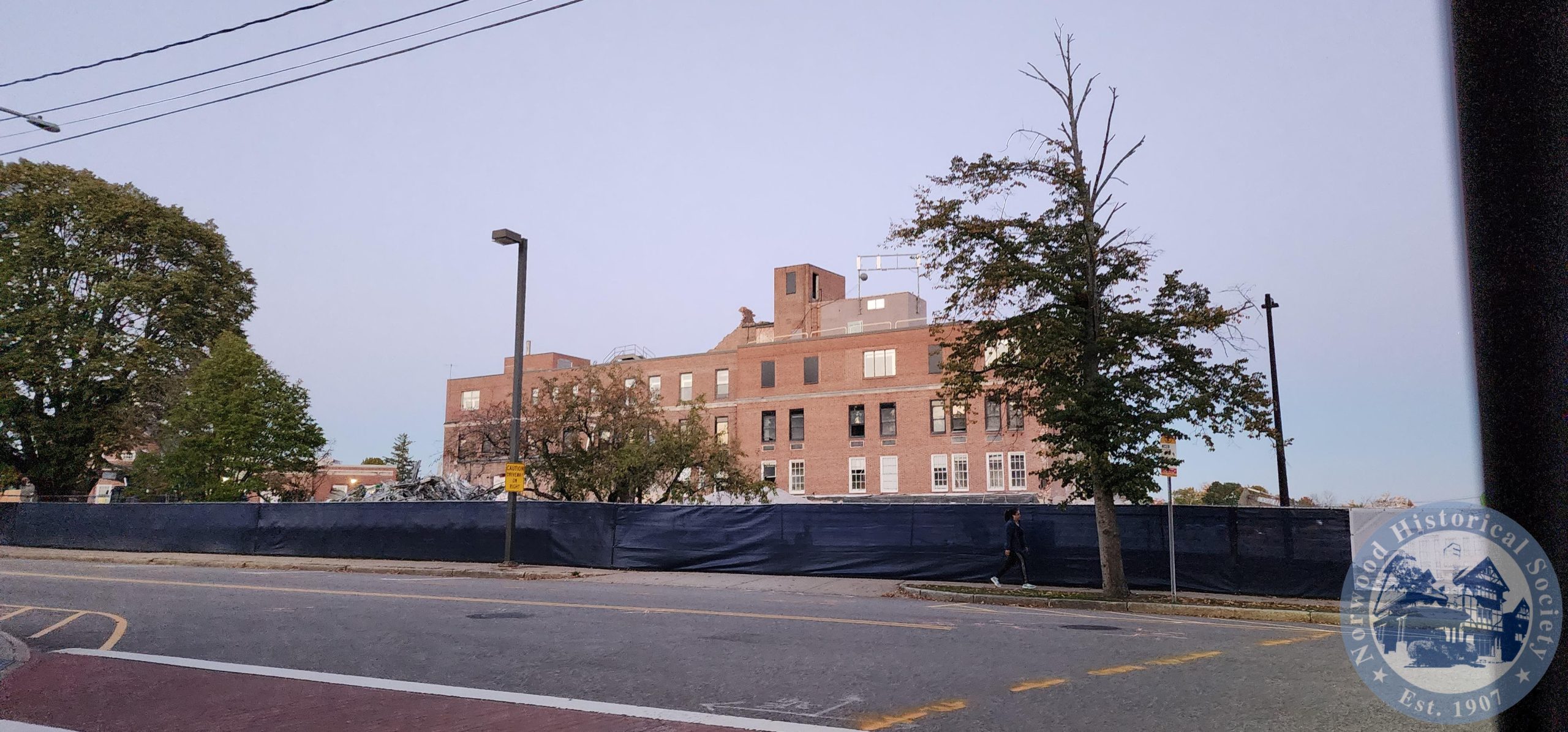 Norwood Hospital Demolition-Draper Building- October 11, 2022