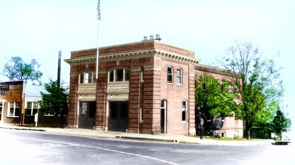 Norwood Fire Department (Scoop McLean photo, colorized by the Norwood Historical Society)