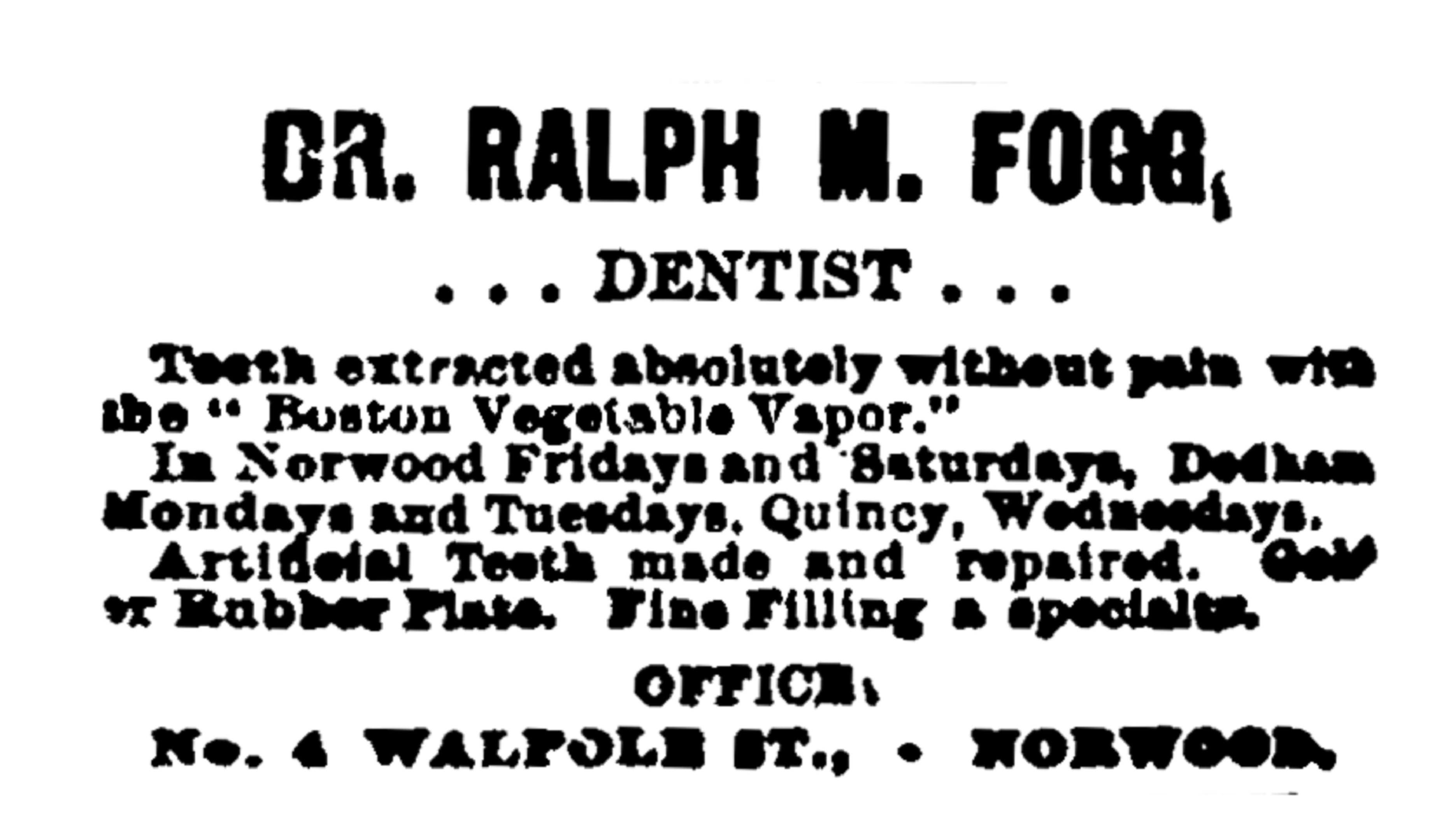This Day in Norwood HistoryTalk Of The TownMay 6, 1893 Norwood