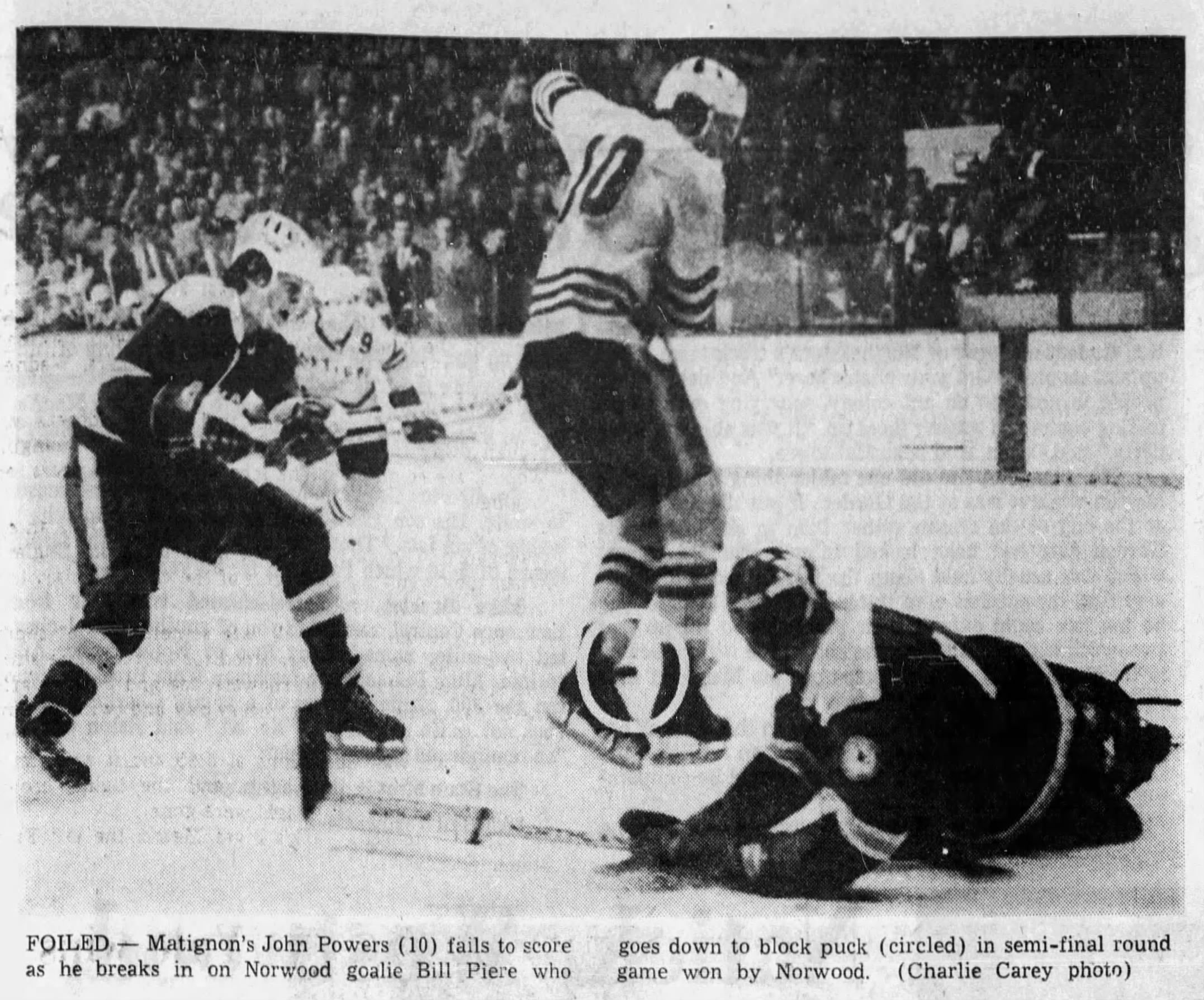 Norwood, Arlington tip foes set up dream EsMass final-March 12, 1972