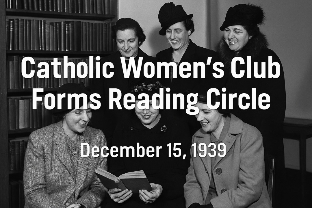 Catholic Women’s Club Forms Reading Circle-This Day In Norwood History-December 15, 1939
