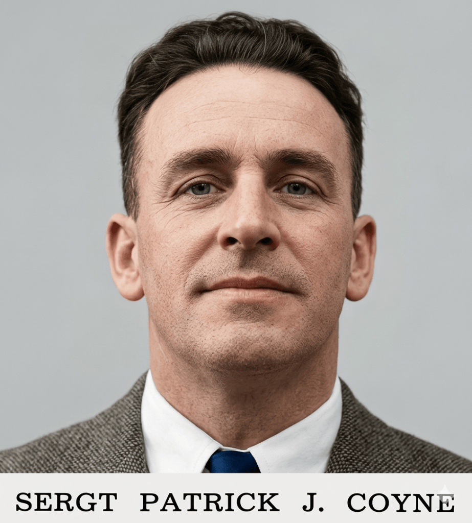Portrait of a man with short dark hair, wearing a gray suit jacket, white shirt, and blue tie against a plain background.
