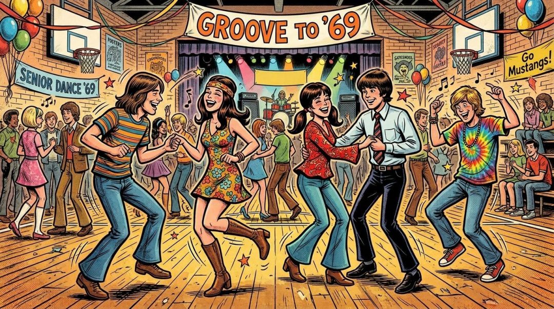 Replace "go cats" with "Go Mustangs!" remove "the groovers" text