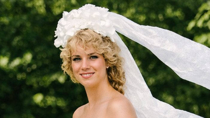 Student Designs Wedding Dress from Styrofoam-July 7, 1986