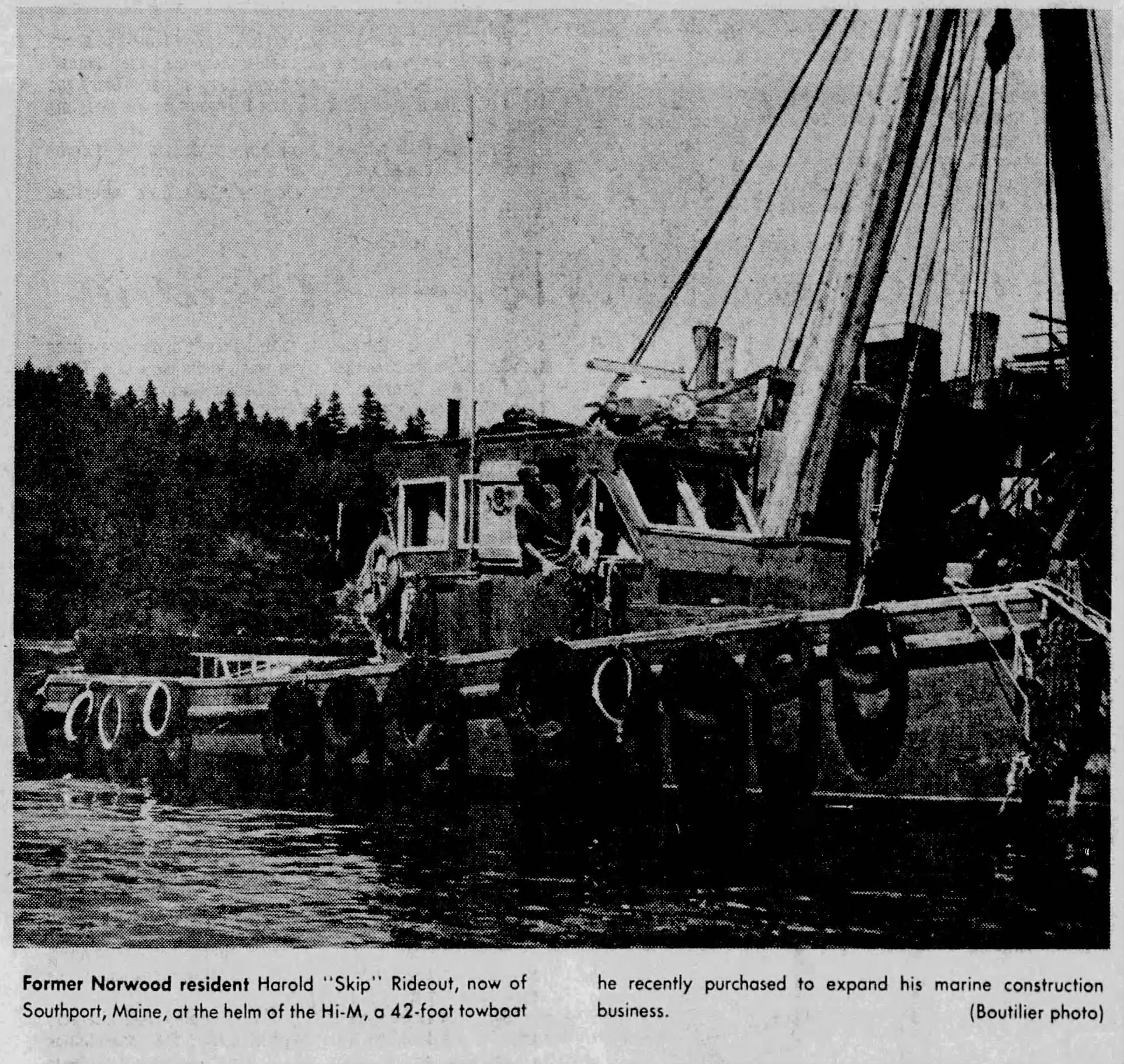 Harold “Skip” Rideout Expands Marine Construction Business in Southport, Maine-August 13, 1979