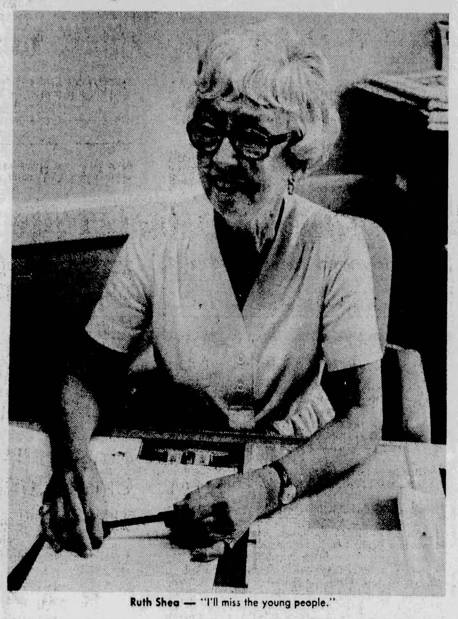Henry O. Peabody School Director Ruth Shea Ponders Retirement After 14 Years-August 12, 1980