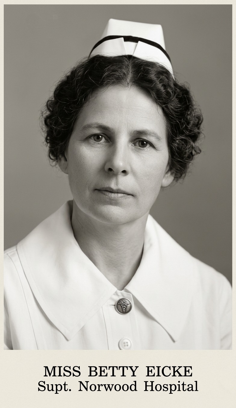 Miss Betty Eicke, 95, Former Norwood Hospital Superintendent and Nursing Leader-September 11, 1968