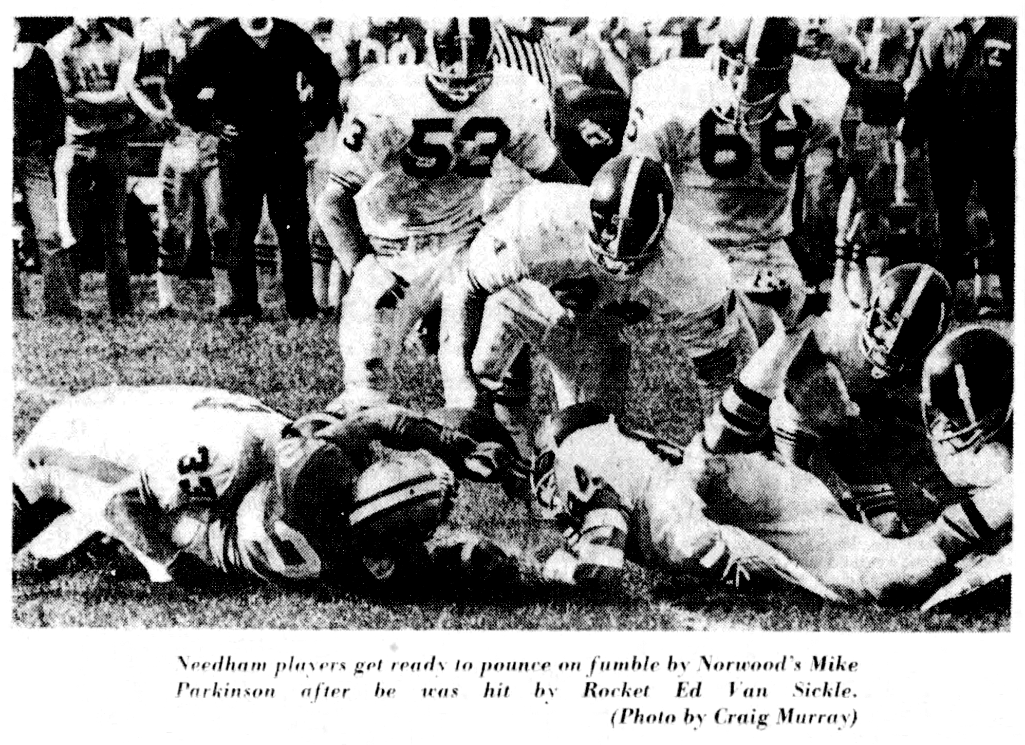 Norwood Mustangs Edge Out Needham 12-7 Behind Defensive Stand and Mike Gulla’s Two Touchdowns-September 29, 1975