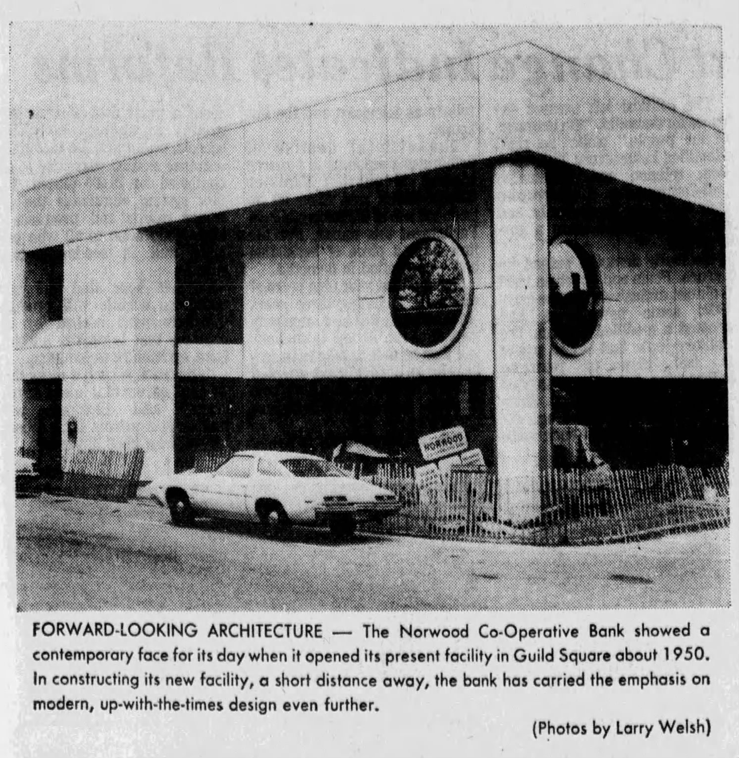 Norwood Co-Operative Bank Prepares for Striking Move to Modern New Quarters at Central and Park Streets-October 4, 1976
