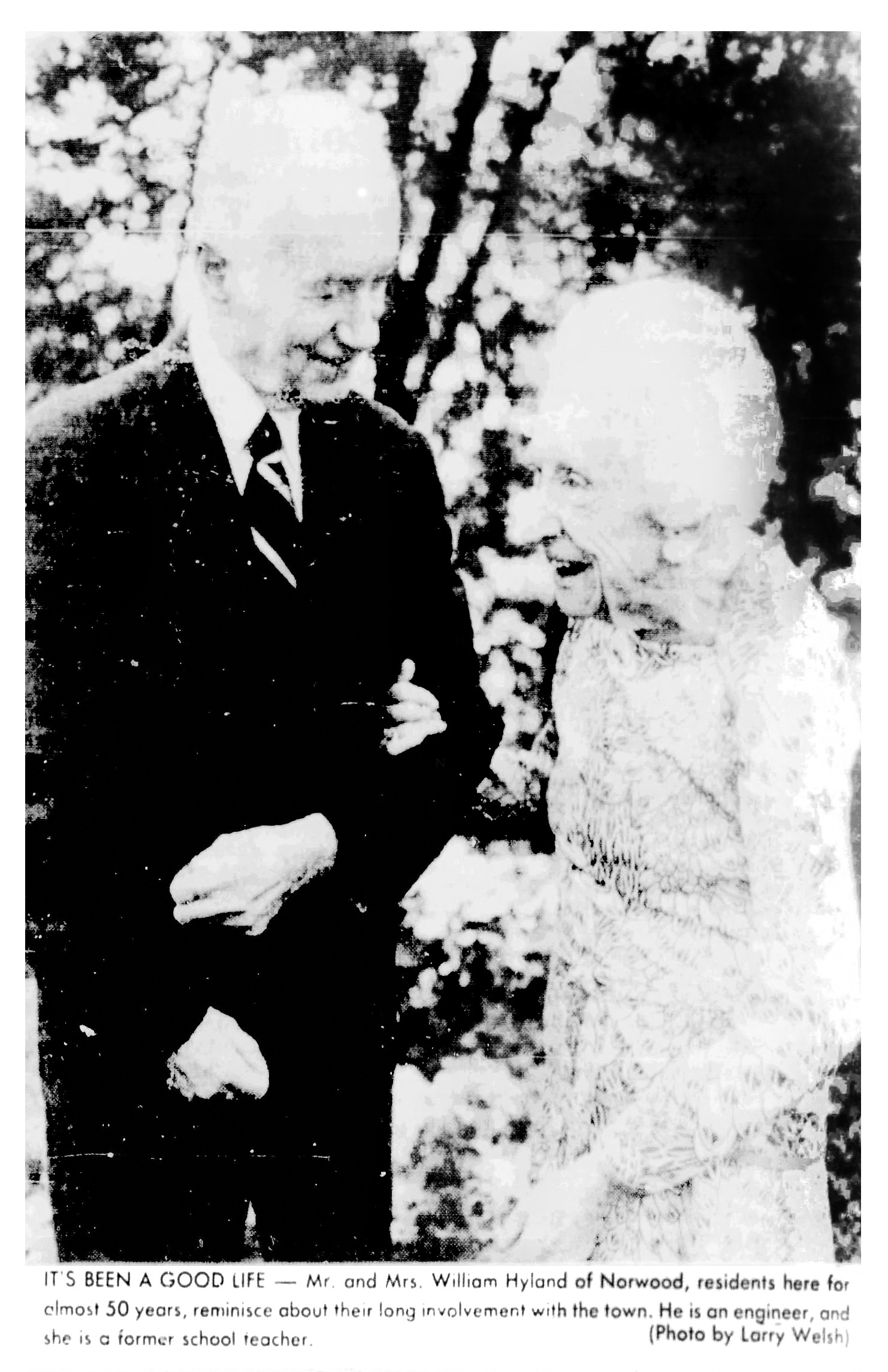 Civic and Social: Couple Recall Half Century of Service to Norwood-September 30, 1978