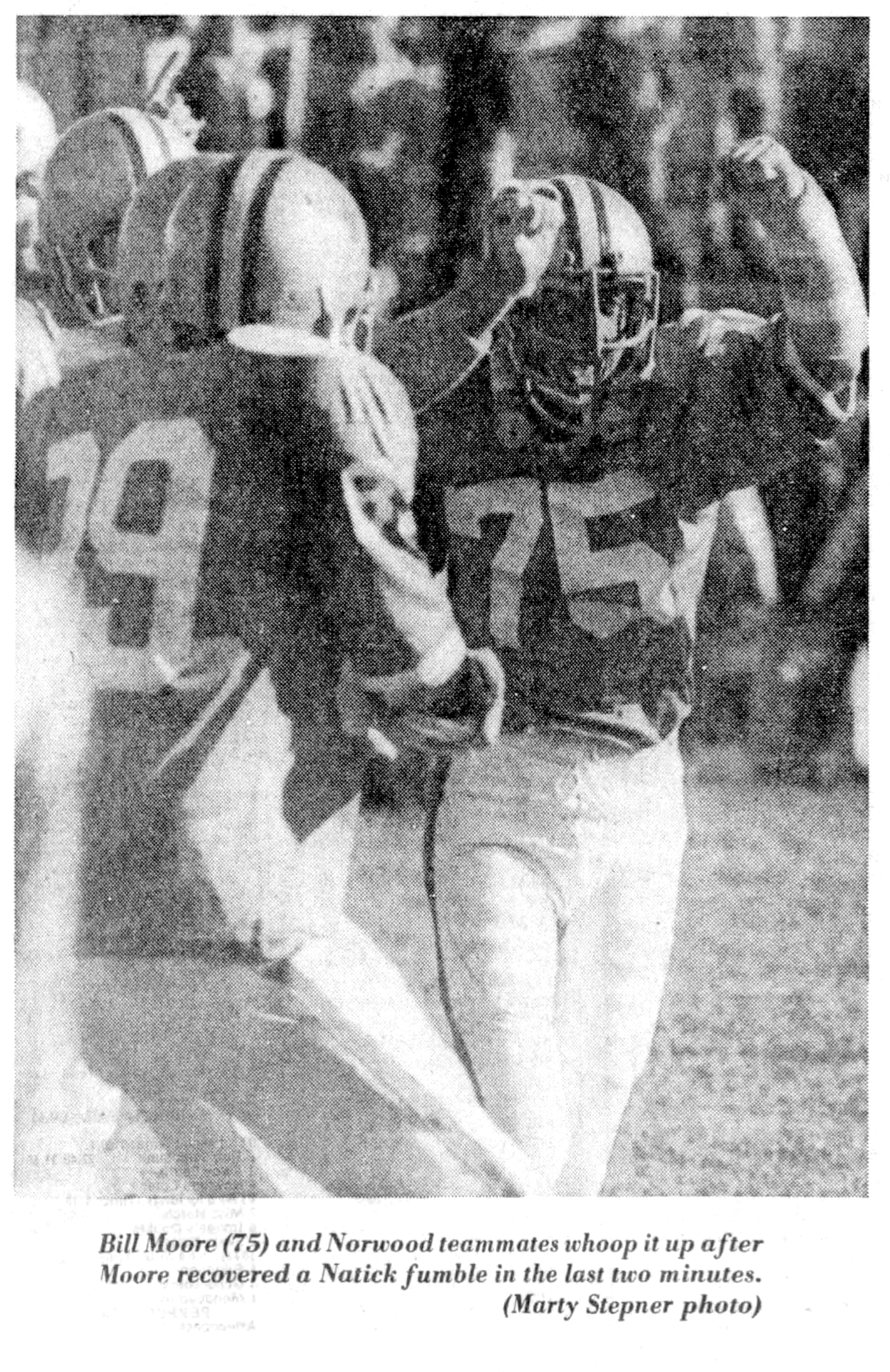 Norwood Defeats Natick 7-3 Behind Lockdown Defense and Late John Armour Touchdown-September 24, 1979
