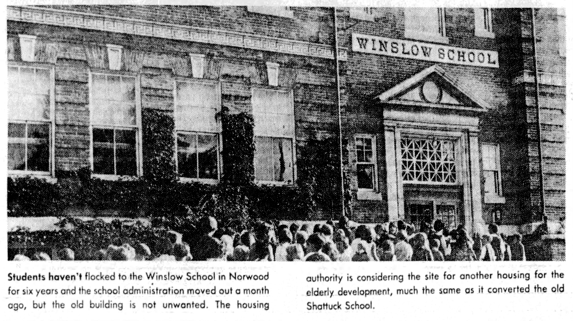 Winslow School eyed for elderly housing-September 3, 1980