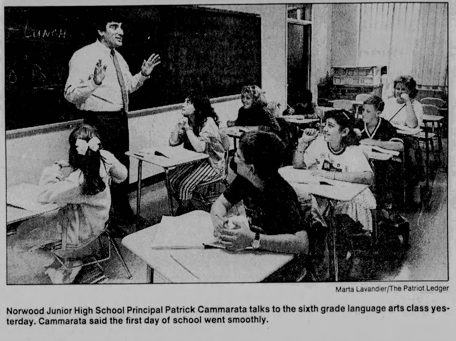Newcomers Learn to Take Middle School in Their Stride-September 7, 1989