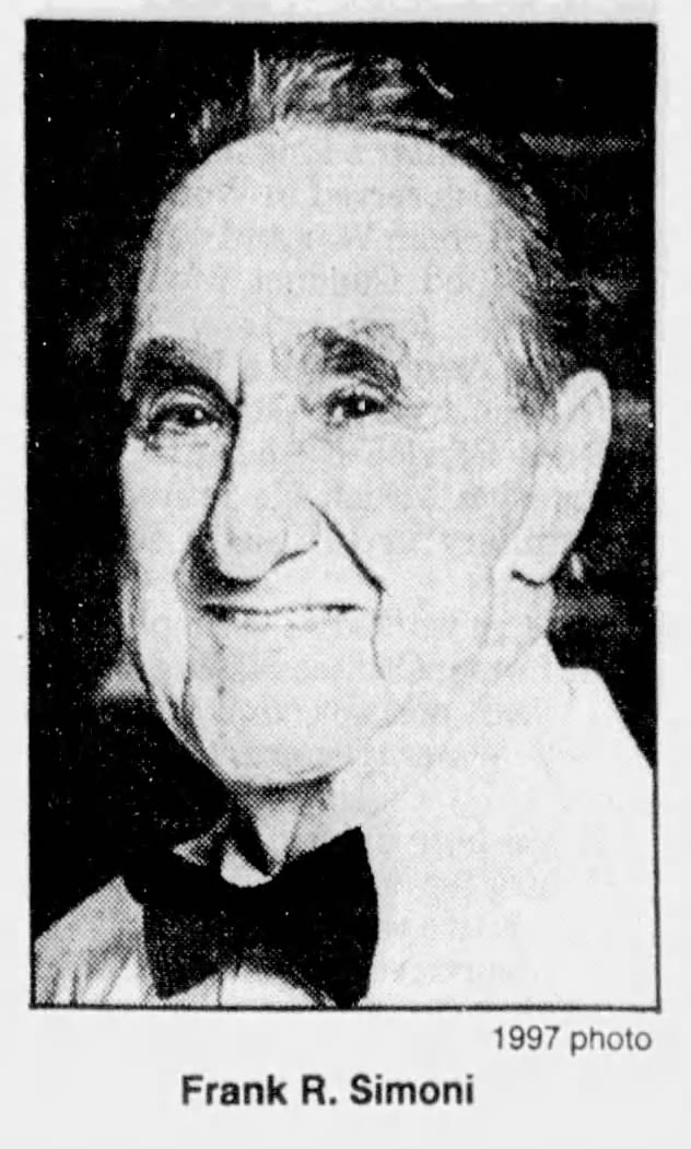 Frank Simoni, Prominent Developer, Veteran, and Philanthropist, Passes Away at 80-September 29, 1997