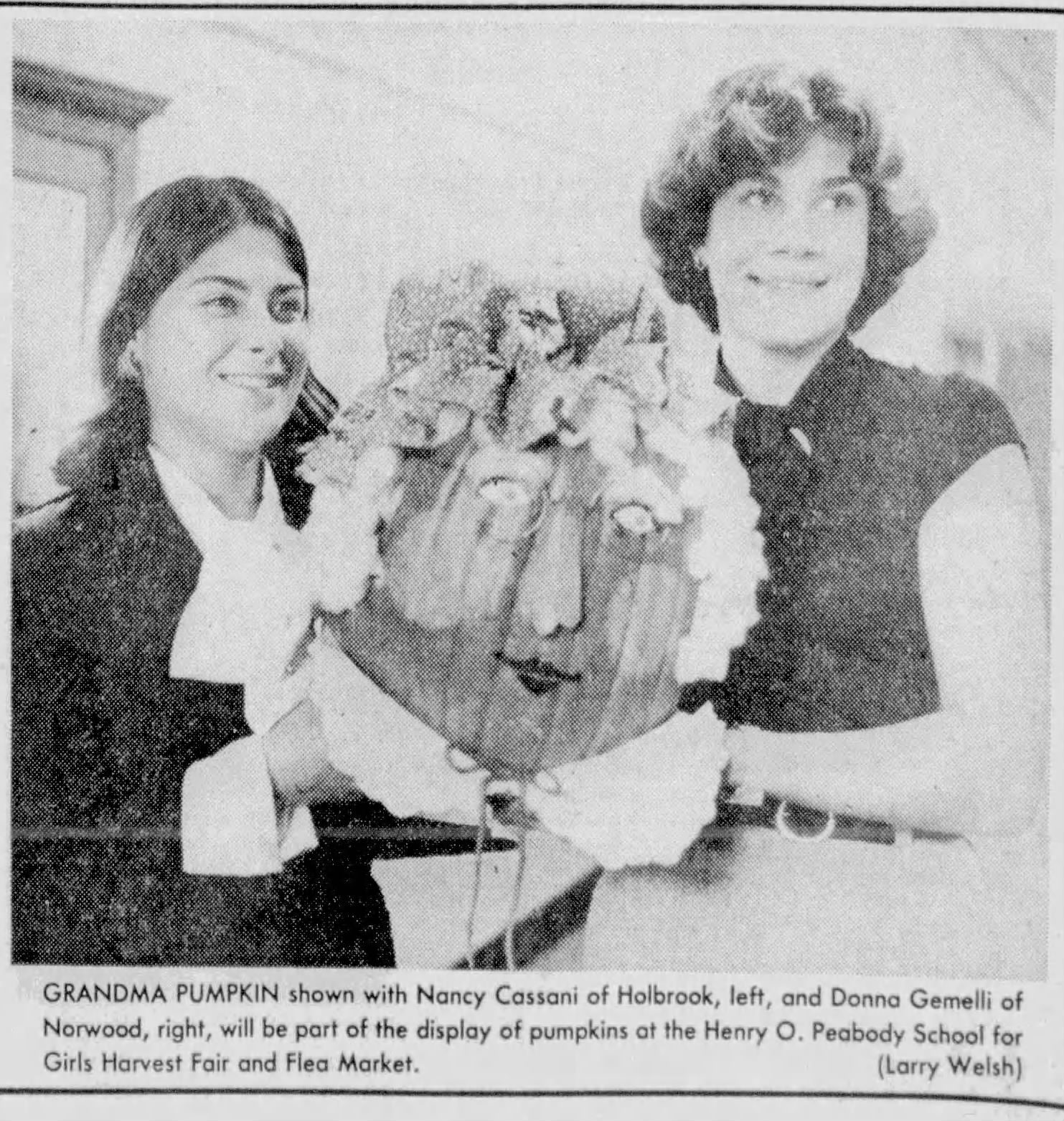 Henry O. Peabody School Hosts Fifth Annual Harvest Fair and Flea Market-October 15, 1977