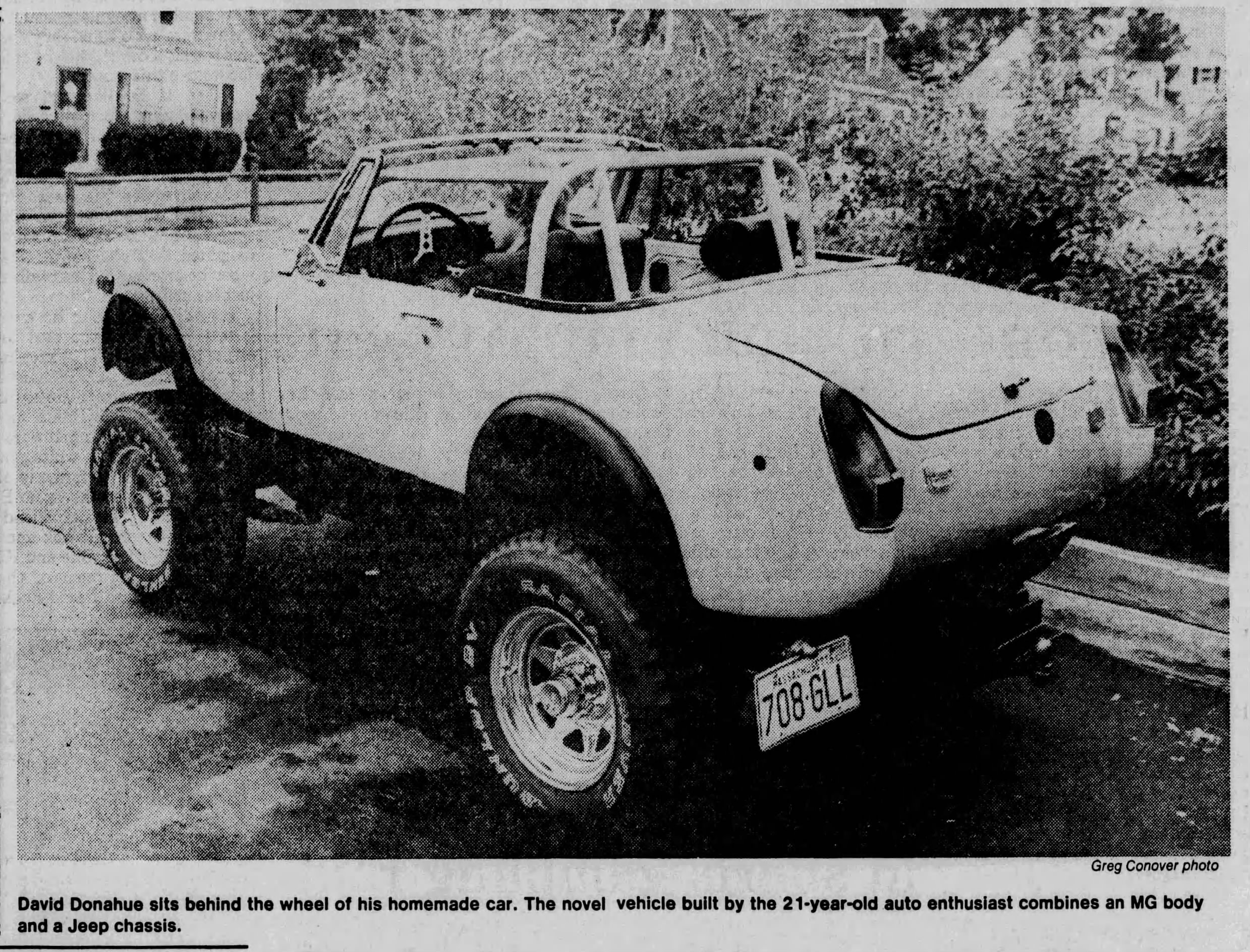 Young Norwood Mechanic Builds Custom MG-Jeep Hybrid-October 18, 1982