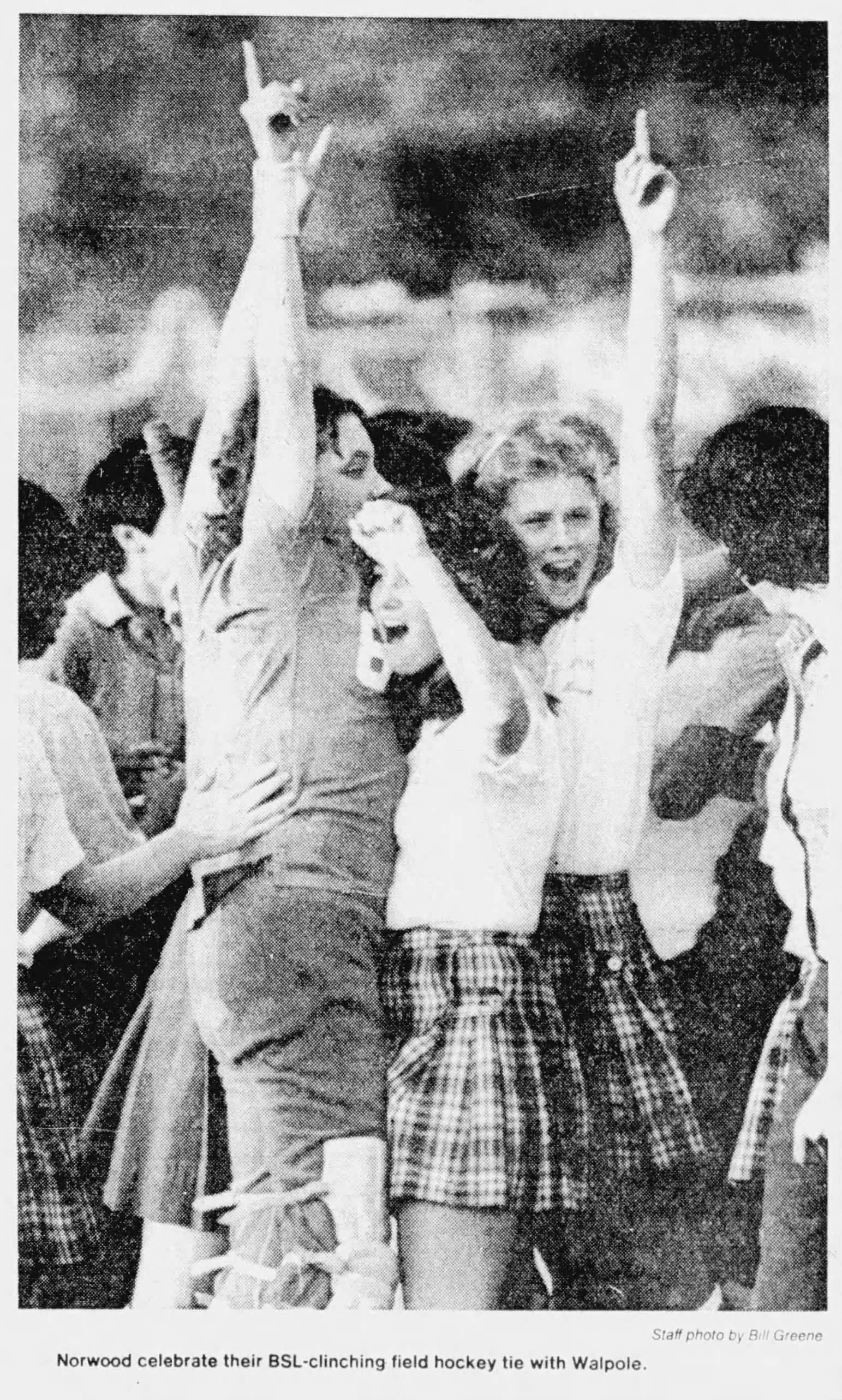 Norwood Field Hockey Clinches Bay State League Title with 1-1 Tie Against Walpole-October 30, 1982