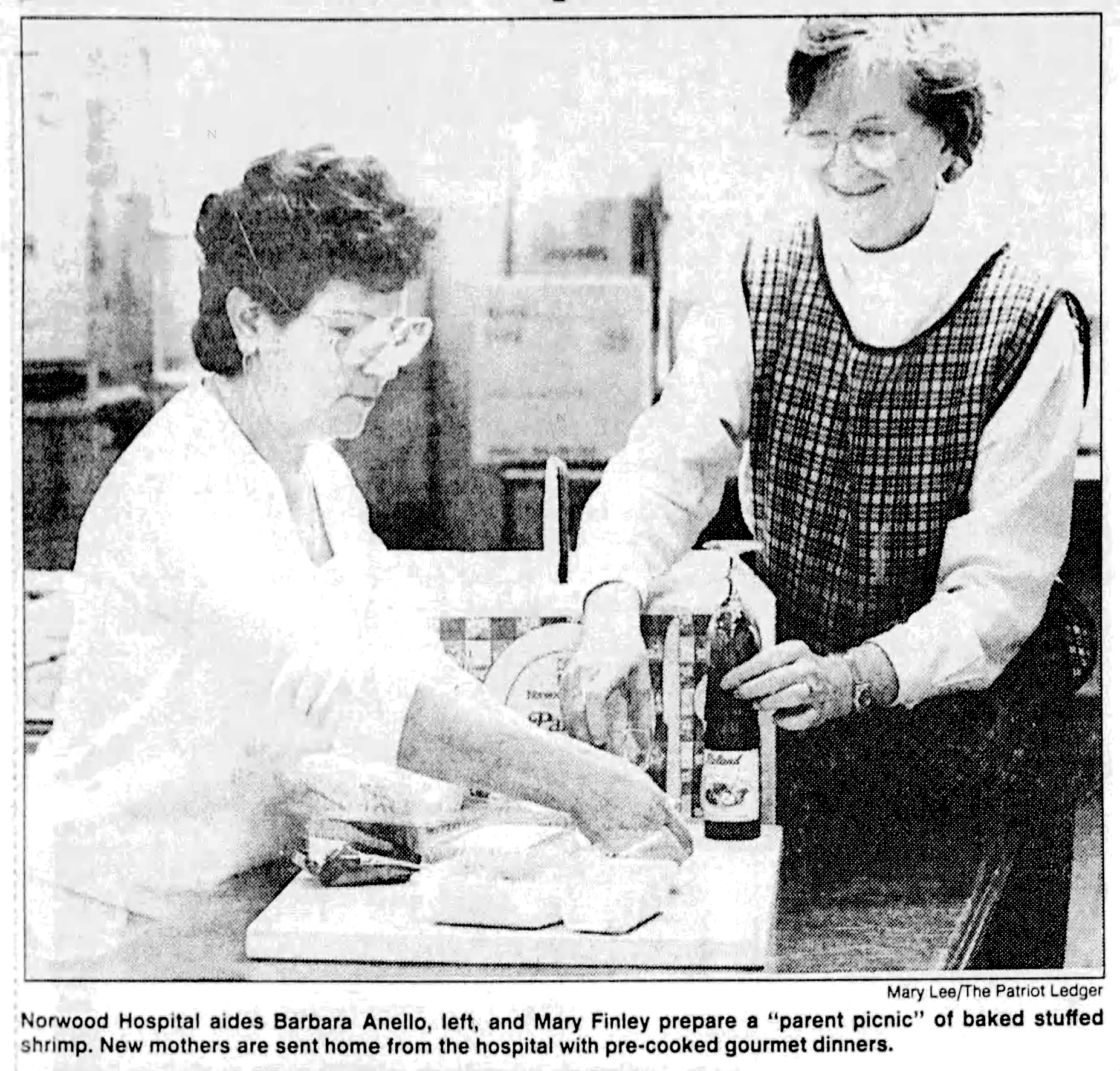 Norwood Hospital Introduces “Parent Picnic” Take-Home Gourmet Dinners for New Parents-October 16, 1989